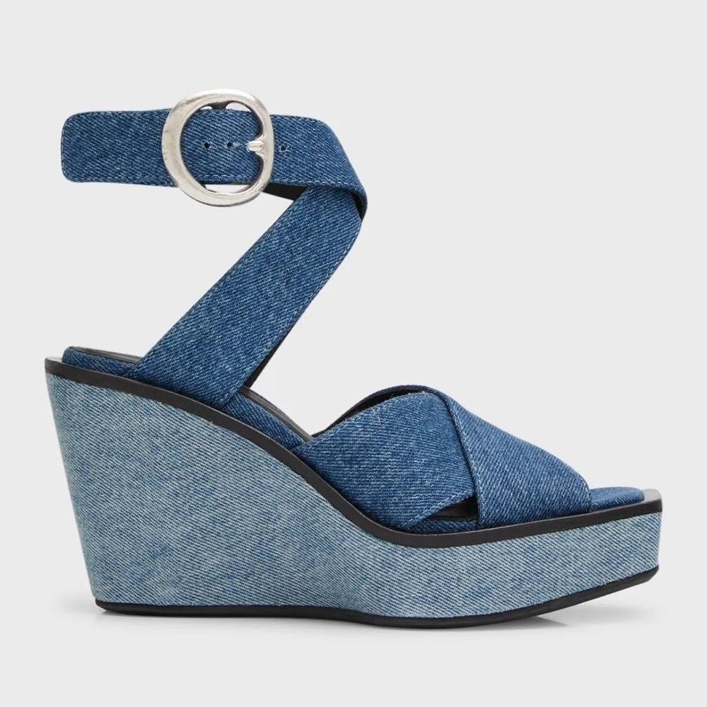 Rag & Bone Women's Santiago Denim Wedge Sandals